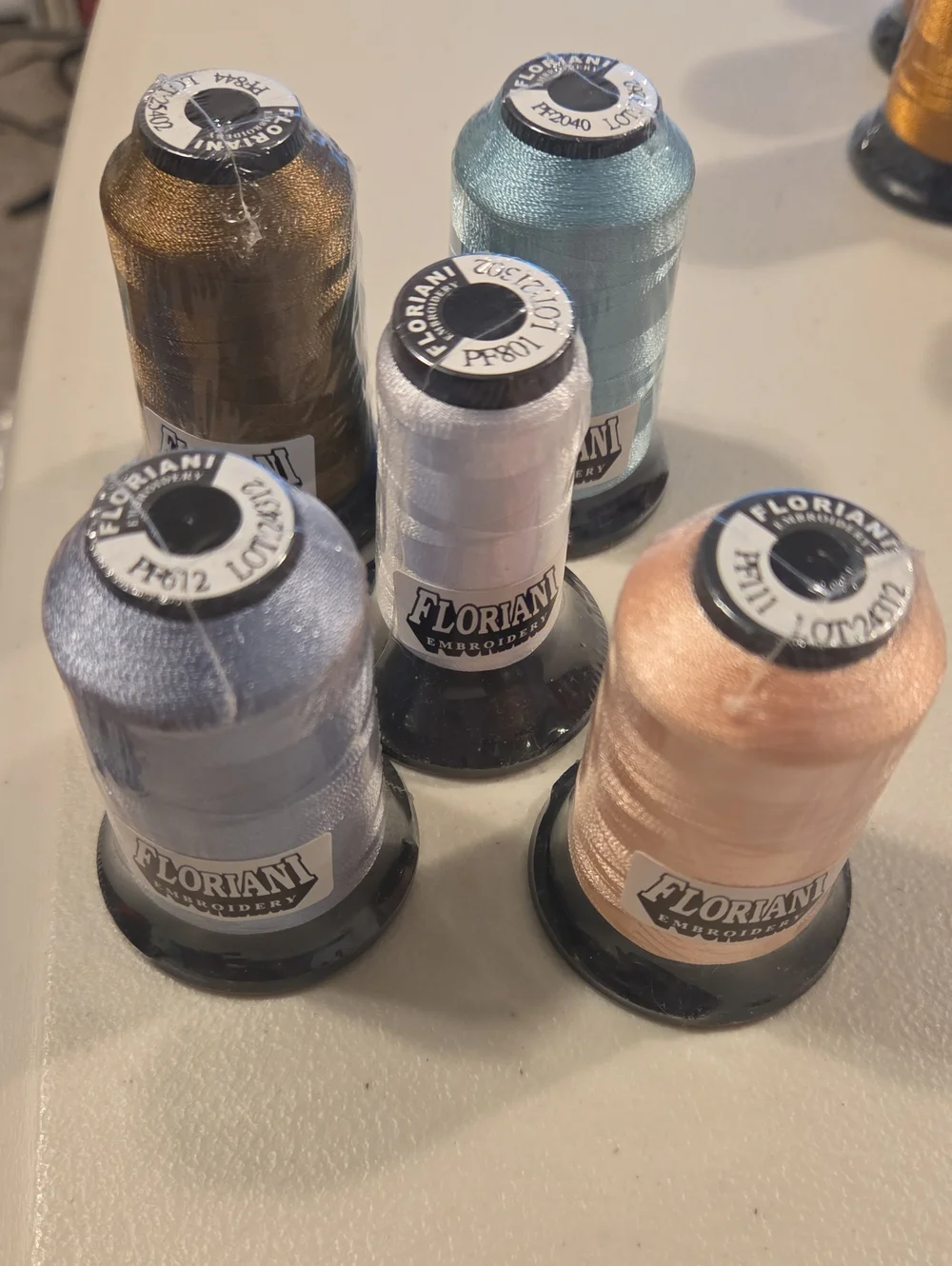 New 5 Floriani Embroidery Threads 5 Seperate Colors
